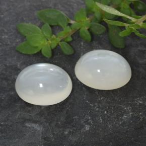 2,71 ct natürliche weißer Mondstein-Edelsteine, Oval Schliff, Lichtdurchlässig
