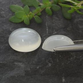 2,71 ct natürliche weißer Mondstein-Edelsteine, Oval Schliff, Lichtdurchlässig