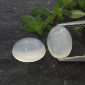 3,16 ct natürliche weißer Mondstein-Edelsteine, Oval Schliff, Lichtdurchlässig