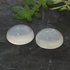 3,16 ct natürliche weißer Mondstein-Edelsteine, Oval Schliff, Lichtdurchlässig