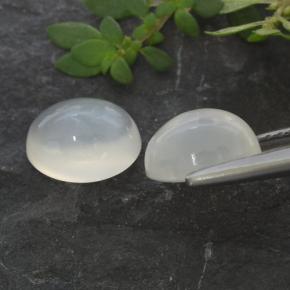 3,16 ct natürliche weißer Mondstein-Edelsteine, Oval Schliff, Lichtdurchlässig