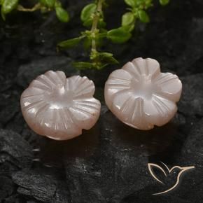 5.24 ct natürliche Sehr helles Braun Mondstein-Edelsteine, Blumen-Schliff, Lichtdurchlässig