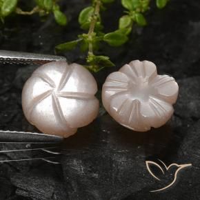 5.24 ct natürliche Sehr helles Braun Mondstein-Edelsteine, Blumen-Schliff, Lichtdurchlässig