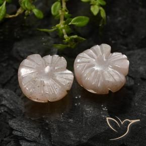 5.08 ct natürliche Helles Karamellbraun Mondstein-Edelsteine, Blumen-Schliff, Lichtdurchlässig