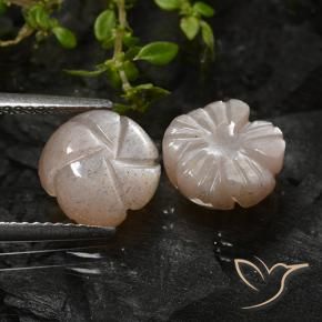 5.08 ct natürliche Helles Karamellbraun Mondstein-Edelsteine, Blumen-Schliff, Lichtdurchlässig