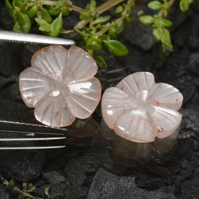 4,98 ct natürliche brauner Mondstein-Edelsteine, Blumenschliff, Lichtdurchlässig