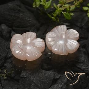 6.87 ct natürliche Helles Karamellbraun Mondstein-Edelsteine, Blumen-Schliff, Lichtdurchlässig