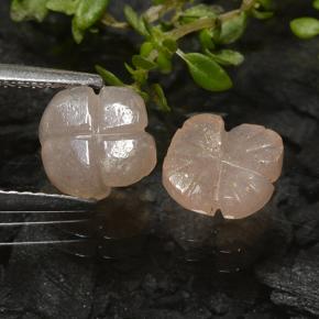 2,08 ct natürliche brauner Mondstein-Edelsteine, Blumenschliff, Lichtdurchlässig