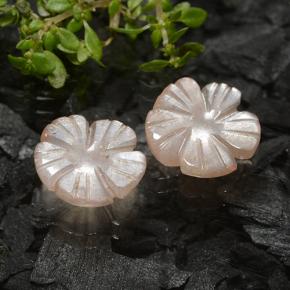 3,50 ct natürliche brauner Mondstein-Edelsteine, Blumenschliff, Lichtdurchlässig