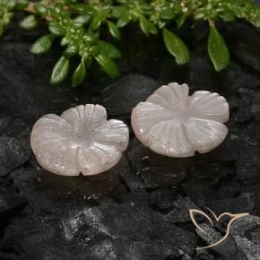 4.91 ct natürliche Helles Erdnussbraun Mondstein-Edelsteine, Blumen-Schliff, Lichtdurchlässig