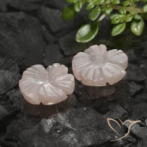 4.41 ct natürliche Helles Karamellbraun Mondstein-Edelsteine, Blumen-Schliff, Lichtdurchlässig