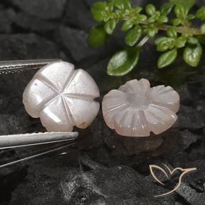 4.41 ct natürliche Helles Karamellbraun Mondstein-Edelsteine, Blumen-Schliff, Lichtdurchlässig