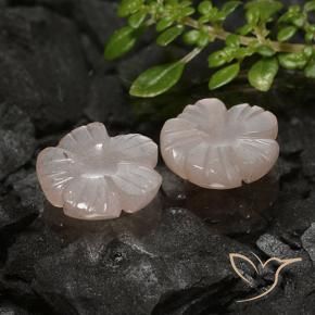4.83 ct natürliche Helles Karamellbraun Mondstein-Edelsteine, Blumen-Schliff, Lichtdurchlässig