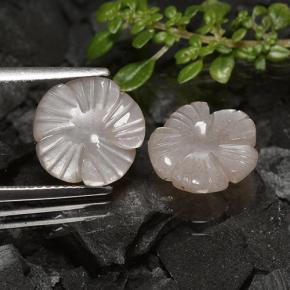 6,57 ct natürliche brauner Mondstein-Edelsteine, Blumenschliff, Lichtdurchlässig