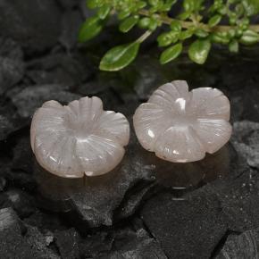6,57 ct natürliche brauner Mondstein-Edelsteine, Blumenschliff, Lichtdurchlässig
