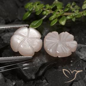 6.44 ct natürliche Hellbraun Mondstein-Edelsteine, Blumen-Schliff, Lichtdurchlässig