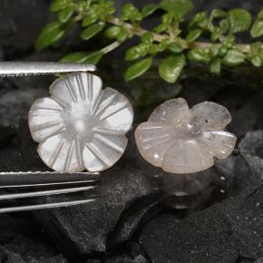 2,72 ct natürliche brauner Mondstein-Edelsteine, Blumenschliff, Lichtdurchlässig