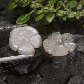 2,72 ct natürliche brauner Mondstein-Edelsteine, Blumenschliff, Lichtdurchlässig