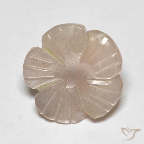 4.13ct Natürlicher Nude Mondstein, Blumen-Schliff, Lichtdurchlässig