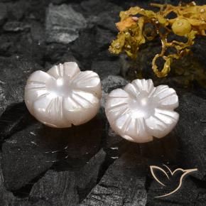 6.16 ct natürliche Sehr helles Braun Mondstein-Edelsteine, Blumen-Schliff, Lichtdurchlässig