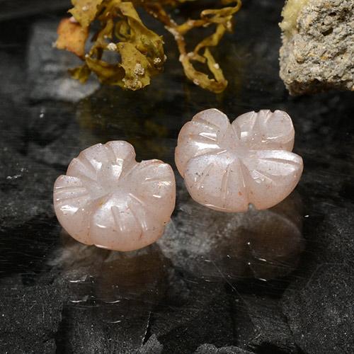 2,79 ct natürliche brauner Mondstein-Edelsteine, Blumenschliff, Lichtdurchlässig