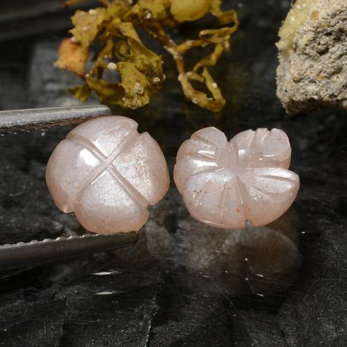 2,79 ct natürliche brauner Mondstein-Edelsteine, Blumenschliff, Lichtdurchlässig