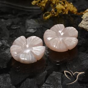 10.47 ct natürliche Sehr helles Braun Mondstein-Edelsteine, Blumen-Schliff, Lichtdurchlässig