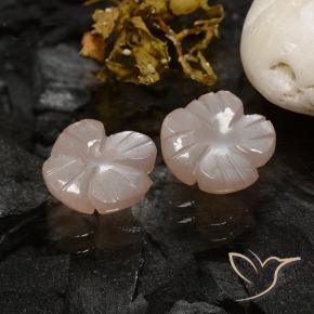 3.44 ct natürliche Helles Karamellbraun Mondstein-Edelsteine, Blumen-Schliff, Lichtdurchlässig