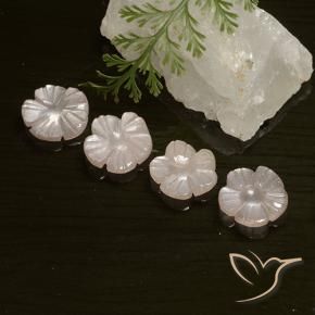 5.66 ct natürliche Sehr helles Rosa Mondstein-Edelsteine, Blumen-Schliff, Lichtdurchlässig