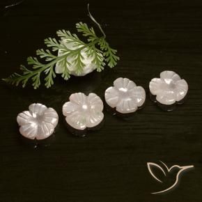 7.19 ct natürliche Sehr helles Rosa Mondstein-Edelsteine, Blumen-Schliff, Lichtdurchlässig