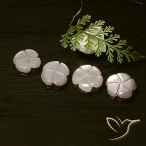 7.19 ct natürliche Sehr helles Rosa Mondstein-Edelsteine, Blumen-Schliff, Lichtdurchlässig