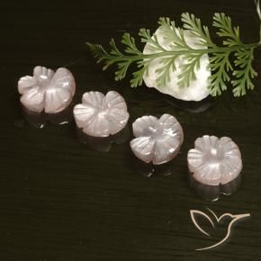 8.18 ct natürliche Sehr helles Rosa Mondstein-Edelsteine, Blumen-Schliff, Lichtdurchlässig