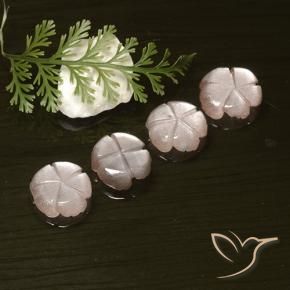 8.18 ct natürliche Sehr helles Rosa Mondstein-Edelsteine, Blumen-Schliff, Lichtdurchlässig