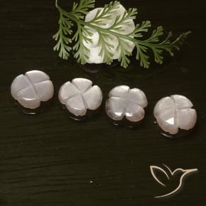 5.72 ct natürliche Sehr helles Rosa Mondstein-Edelsteine, Blumen-Schliff, Lichtdurchlässig