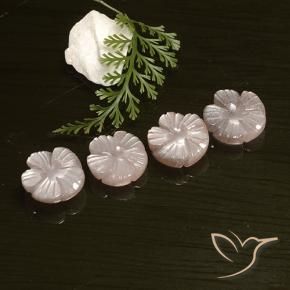 14.06 ct natürliche Sehr helles Rosa Mondstein-Edelsteine, Blumen-Schliff, Lichtdurchlässig