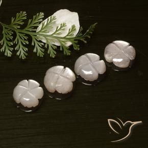 8.18 ct natürliche Sehr helles Rosa Mondstein-Edelsteine, Blumen-Schliff, Lichtdurchlässig