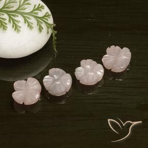 7.22 ct natürliche Sehr helles Rosa Mondstein-Edelsteine, Blumen-Schliff, Lichtdurchlässig