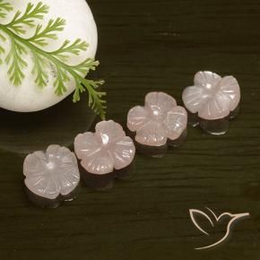 6.37 ct natürliche Sehr helles Rosa Mondstein-Edelsteine, Blumen-Schliff, Lichtdurchlässig