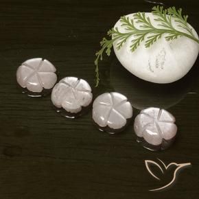 10.24 ct natürliche Sehr helles Rosa Mondstein-Edelsteine, Blumen-Schliff, Lichtdurchlässig