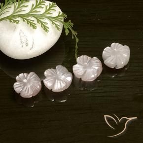 8.43 ct natürliche Sehr helles Rosa Mondstein-Edelsteine, Blumen-Schliff, Lichtdurchlässig