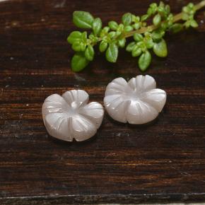 5,11 ct natürliche brauner Mondstein-Edelsteine, Blumenschliff, Lichtdurchlässig