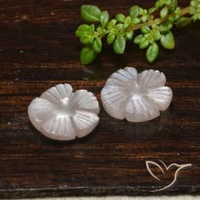 6.11 ct natürliche Sehr helles Braun Mondstein-Edelsteine, Blumen-Schliff, Lichtdurchlässig