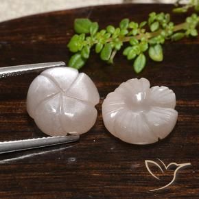 11.84 ct natürliche Sehr helles Braun Mondstein-Edelsteine, Blumen-Schliff, Lichtdurchlässig