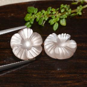 9,95 ct natürliche brauner Mondstein-Edelsteine, Blumenschliff, Lichtdurchlässig