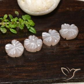 6.24 ct natürliche Sehr helles Braun Mondstein-Edelsteine, Blumen-Schliff, Lichtdurchlässig
