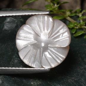 9,17 ctw natürlicher Sehr helles Braun Mondstein, Blumenschliff, Lichtdurchlässig