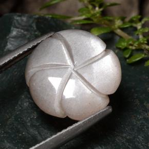 9,17 ctw natürlicher Sehr helles Braun Mondstein, Blumenschliff, Lichtdurchlässig