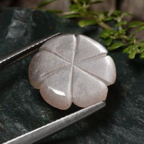 9,17 ctw natürlicher Helles Erdnussbraun Mondstein, Blumen-Schliff, Lichtdurchlässig