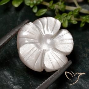9,17 ctw natürlicher Sehr helles Braun Mondstein, Blumen-Schliff, Lichtdurchlässig