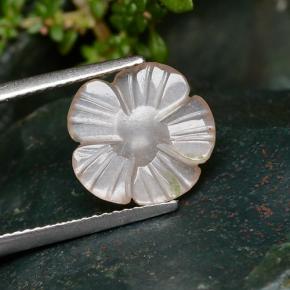 9,17 ctw natürlicher hellorange Mondstein, Blumen-Schliff, Lichtdurchlässig